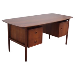 Freestanding Writing Desk in Walnut by William Watting for Fristho, 1950s