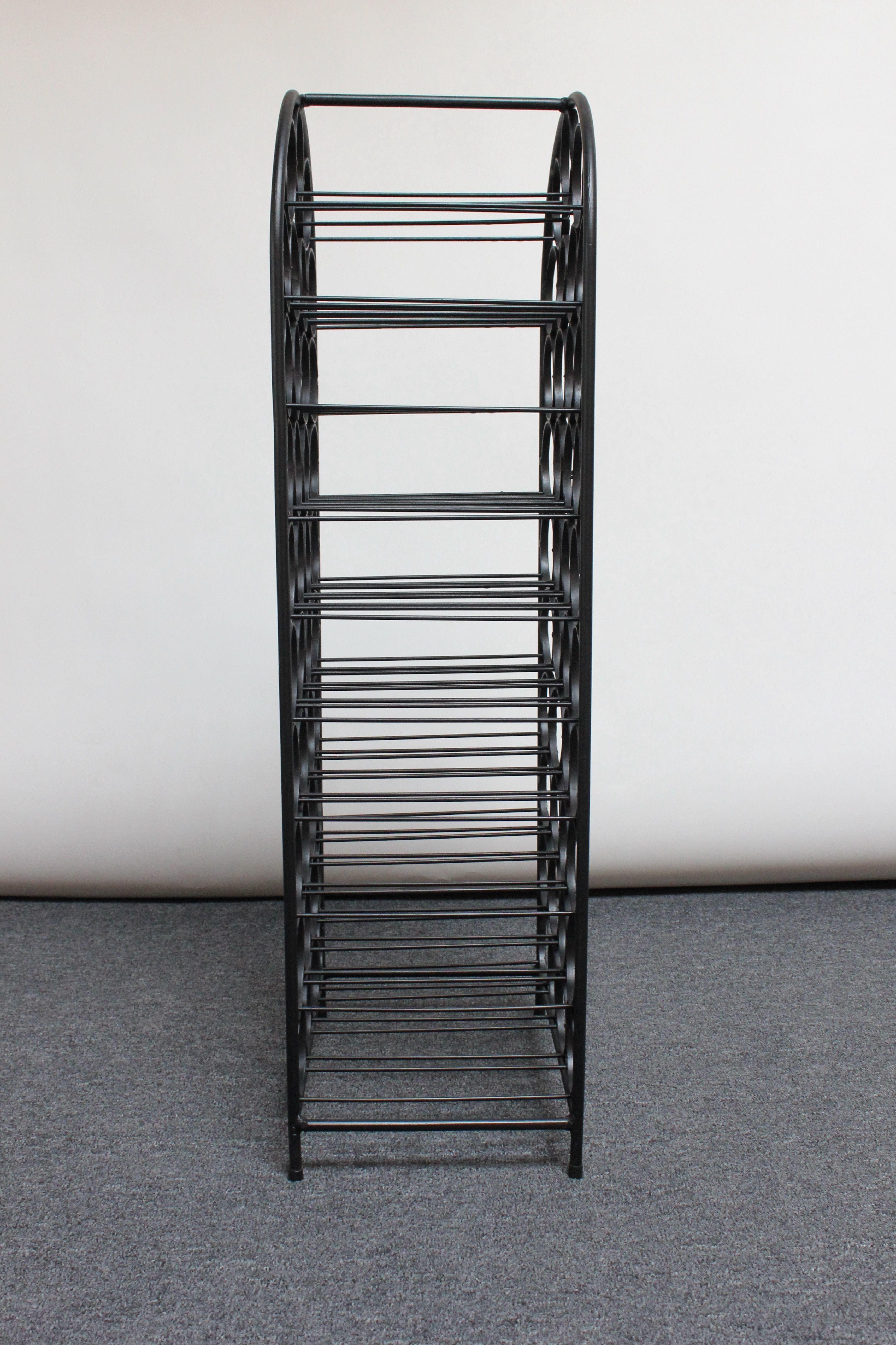 Freestanding Wrought Iron Wine Rack by Arthur Umanoff In Good Condition In Brooklyn, NY