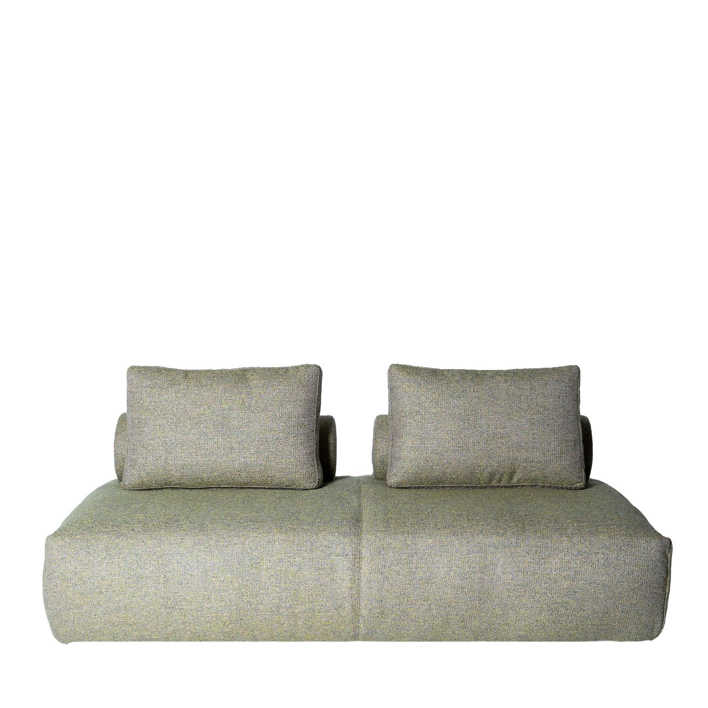 Freestyle Green Fabric Platform Sofa For Sale 1