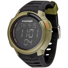 Freestyle Mariner Rubber Plastic Black/Olive Quartz Digital Watch 10019178