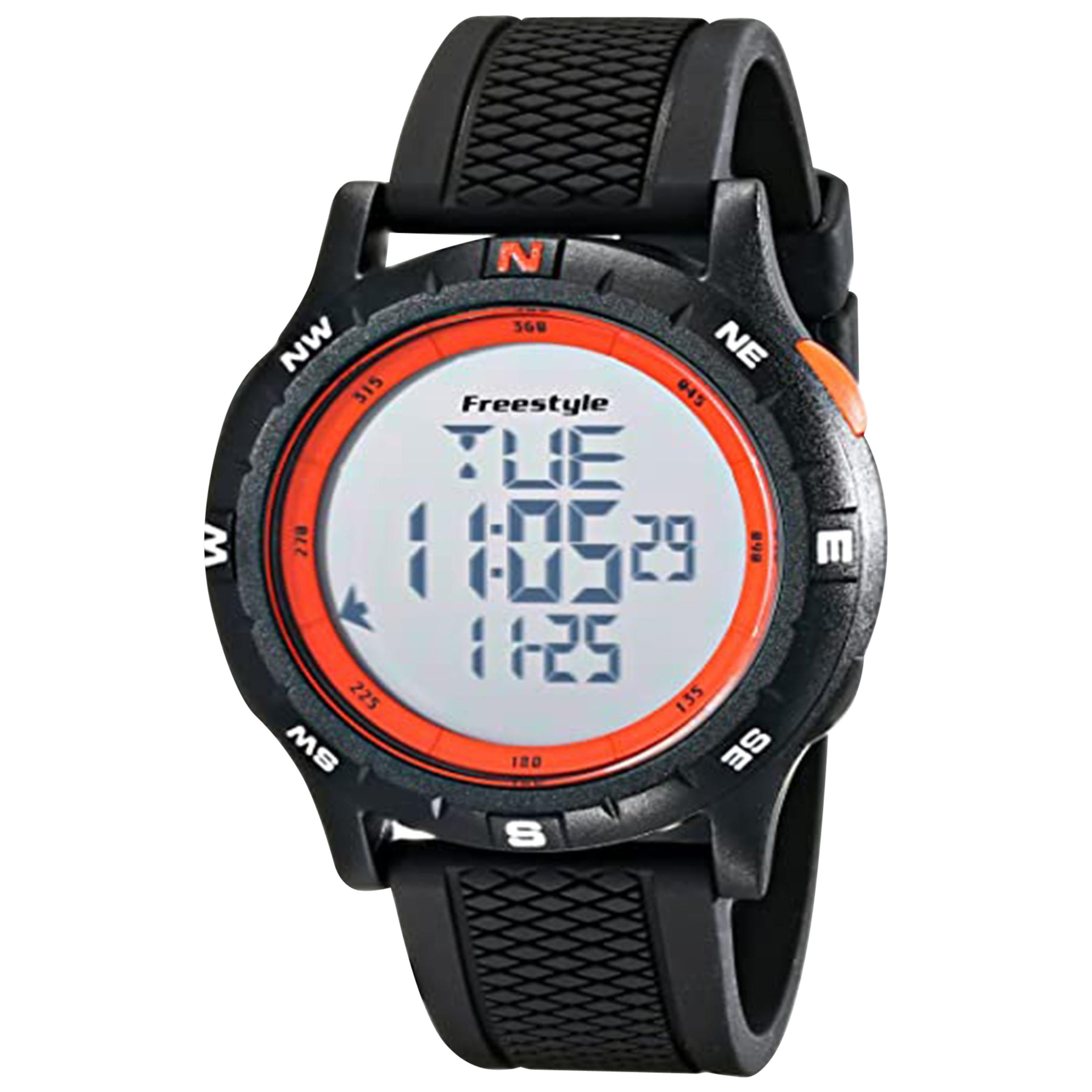 Freestyle Navigator 3.0 Plastic Black Orange Digital Quartz Men's Watch 10017007