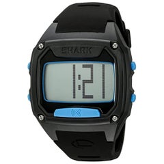Freestyle Shark Tooth Black Cyan Silicone Strap Digital Quartz Watch 10025776