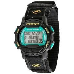 Freestyle USA Predator Plastic Nylon Black/Teal Digital Quartz Watch 10019180