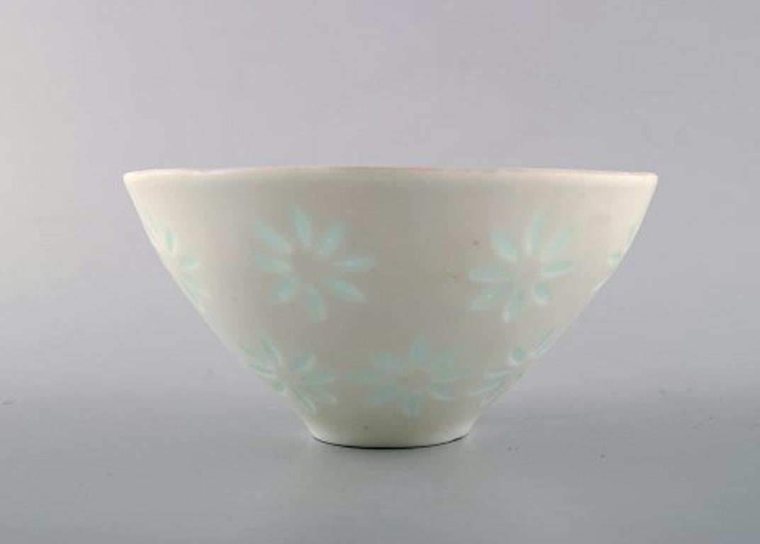 Scandinavian Modern Freidl Holzer Kjellberg for Arabia, Vase and Bowl in Rice Porcelain, 1946