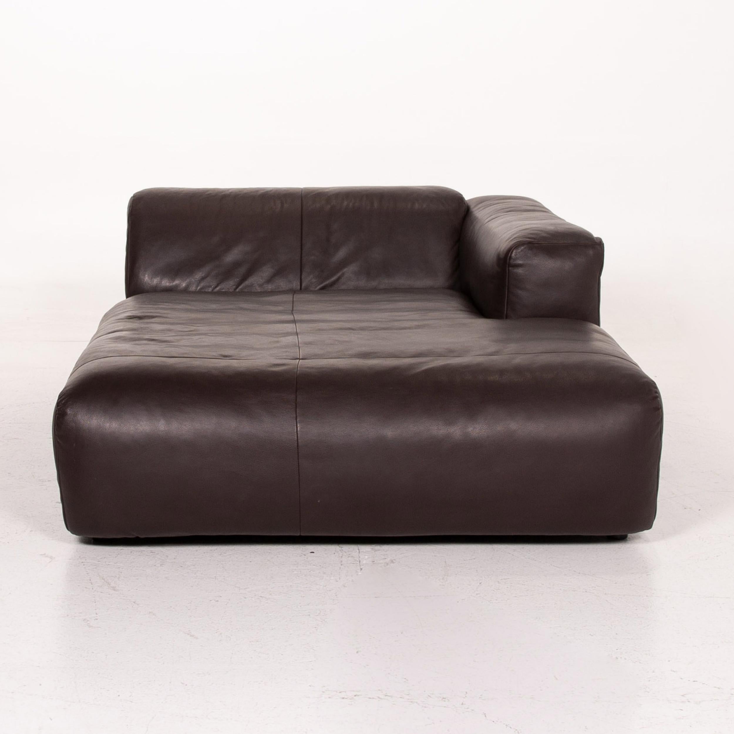Freistil Rolf Benz 187 Leder-Sofa Dunkelbraun Braun Zweisitzer Chaise Longue im Zustand „Gut“ im Angebot in Cologne, DE