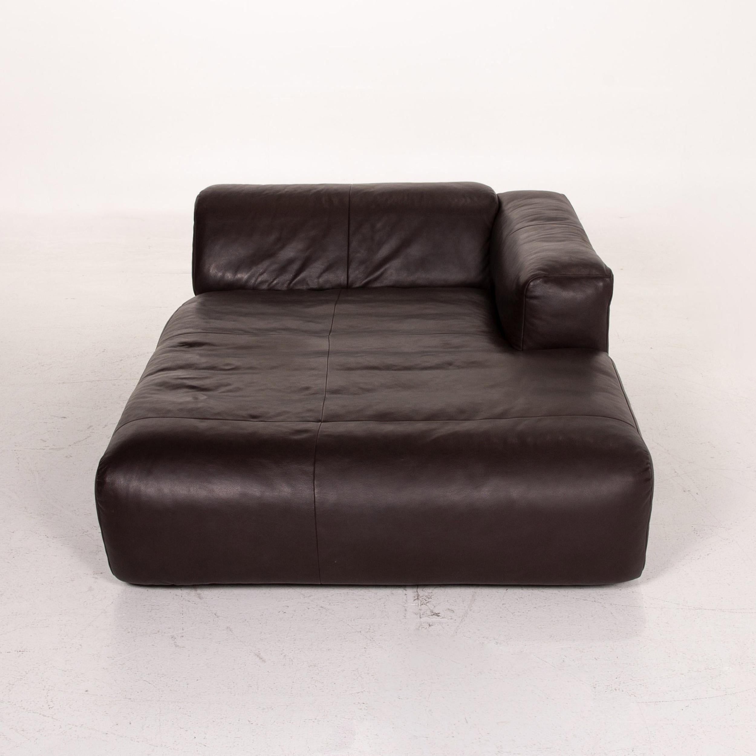 Freistil Rolf Benz 187 Leder-Sofa Dunkelbraun Braun Zweisitzer Chaise Longue (21. Jahrhundert und zeitgenössisch) im Angebot