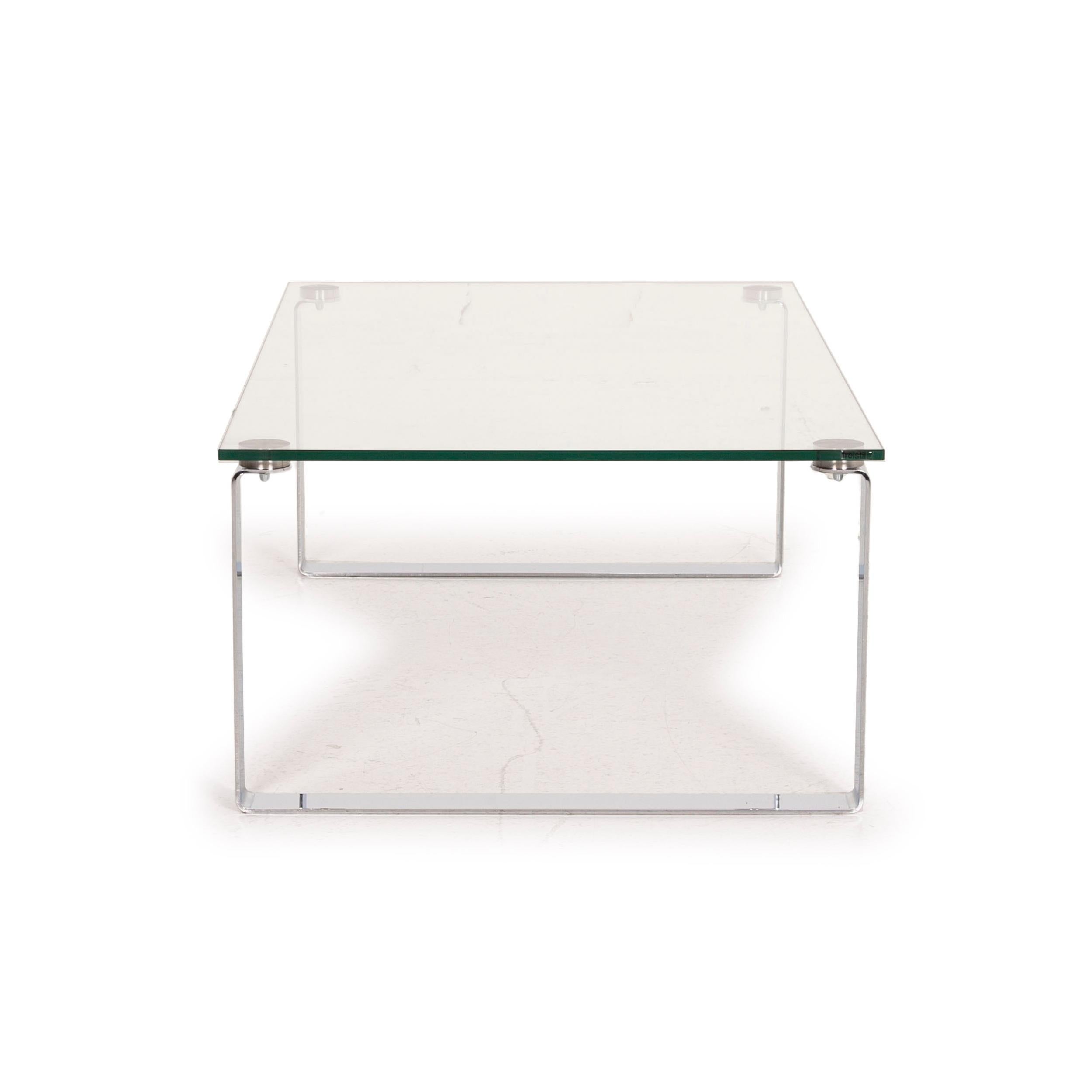 Freistil Rolf Benz 191 Glass Table and Coffee Table Chrome 1