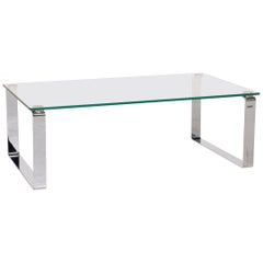 Freistil Rolf Benz 191 Glass Table and Coffee Table Chrome