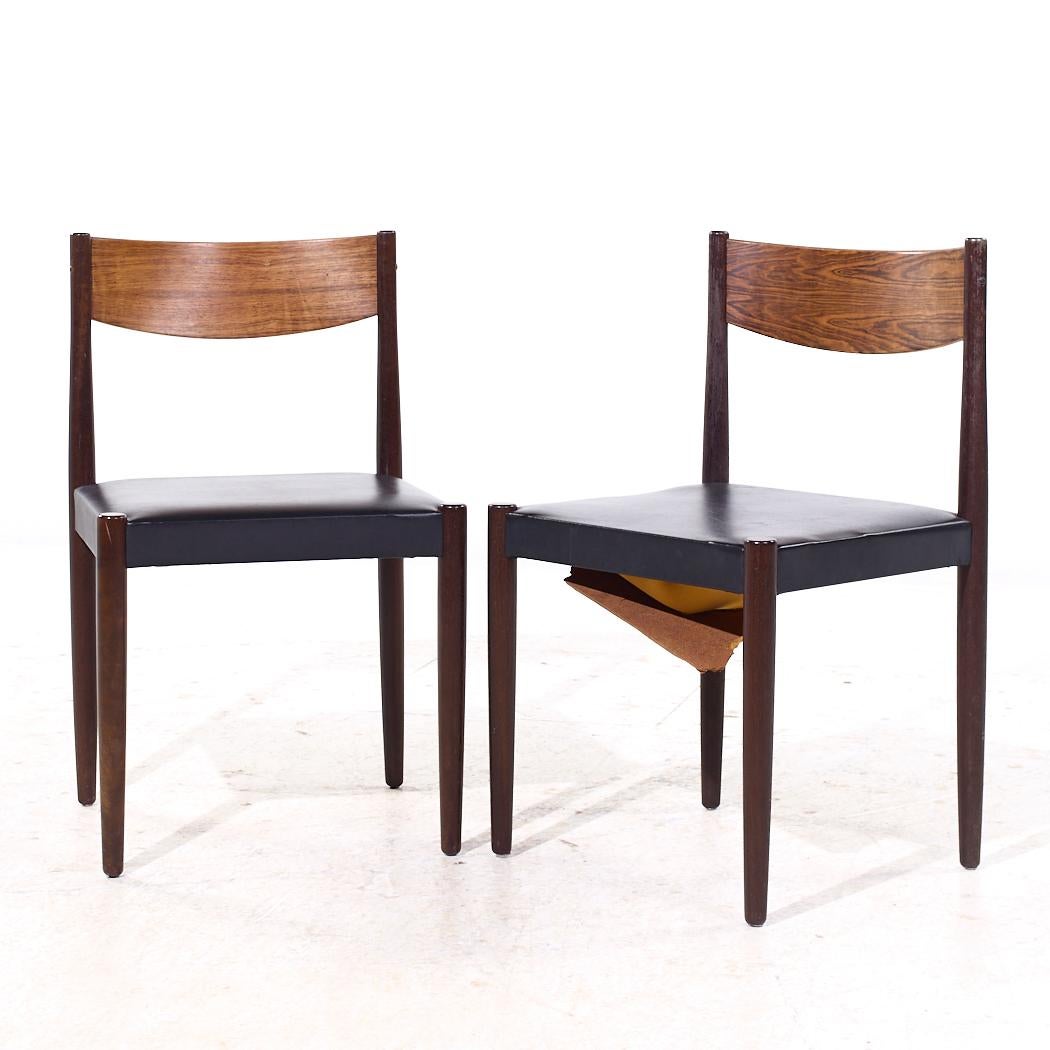 Mid-Century Modern Chaises de salle à manger en palissandre du milieu du siècle de Rojle Frem - Paire en vente