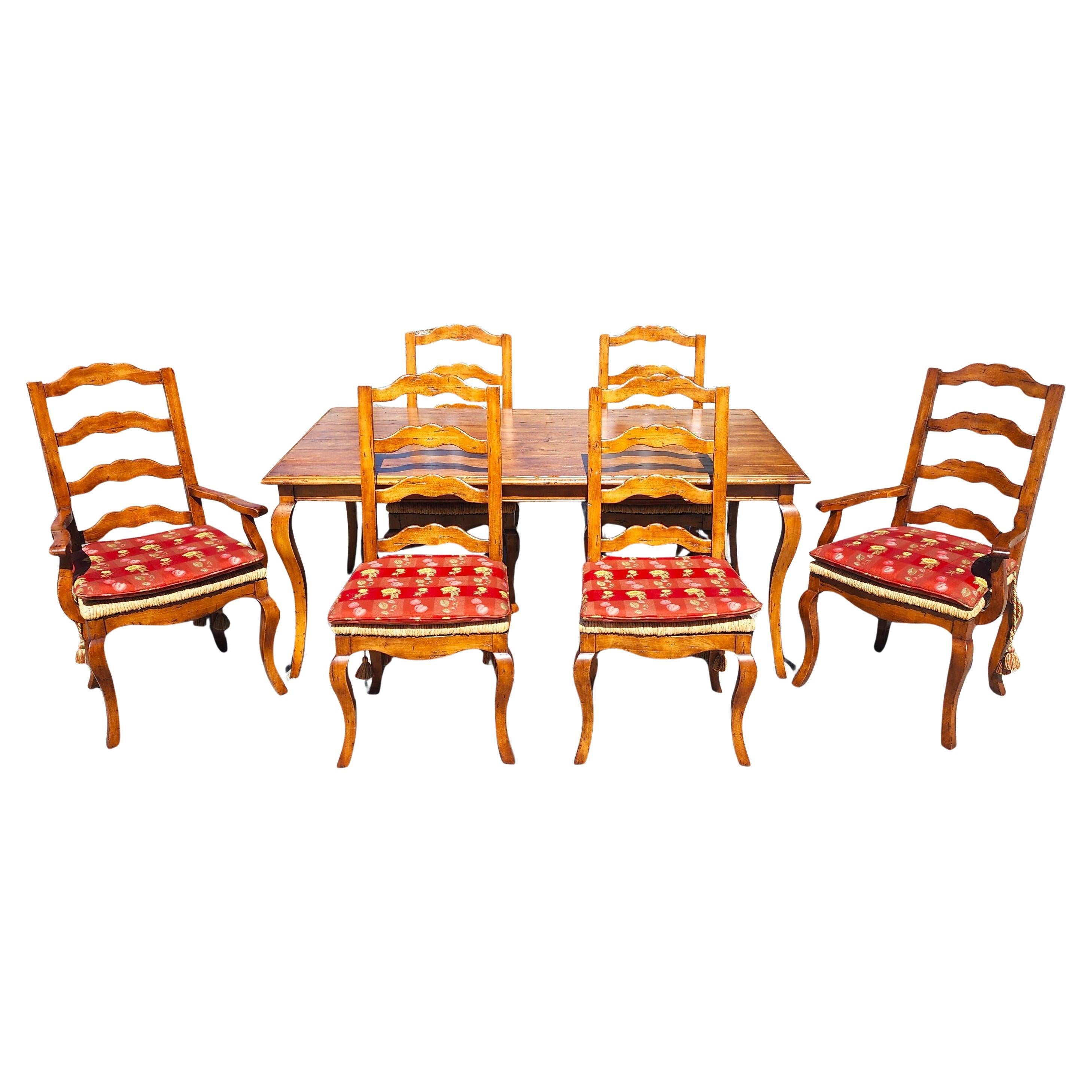 Fremarc Designs French Country Dining Table & 6 Chairs (Expandable)