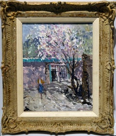 Ellis, "Apple Blossoms" Oil/Board 10x8 Inches Colorado Aspen Flowering Tree