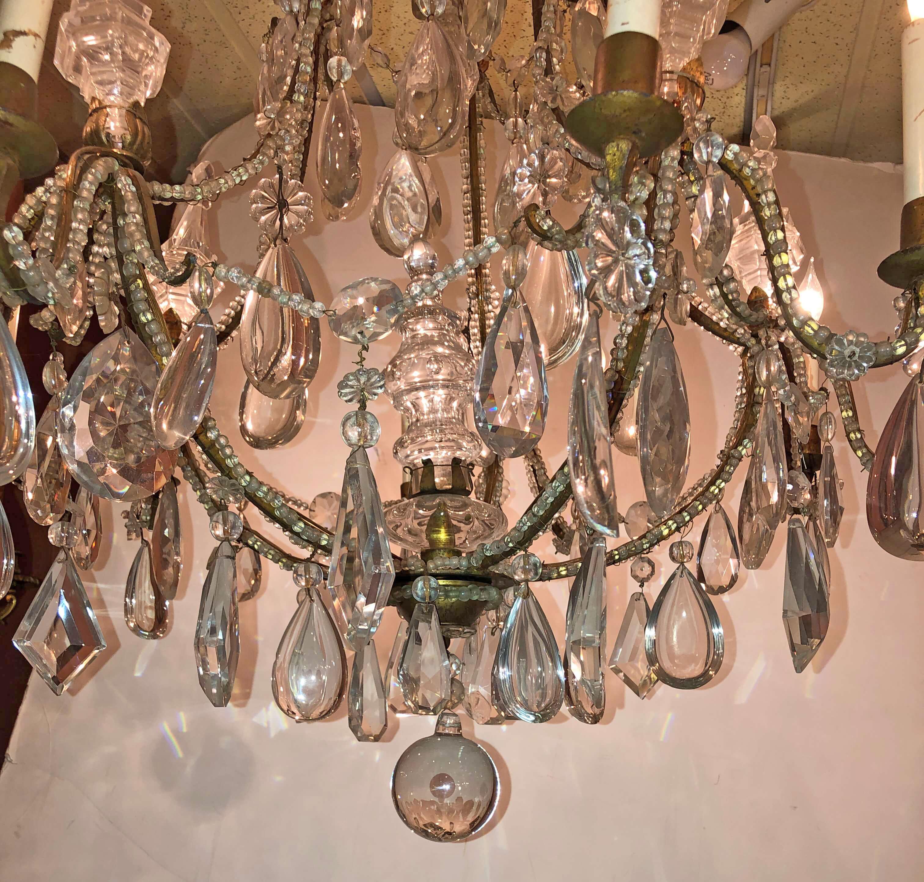 French 10-Light Chandelier In Good Condition For Sale In Westwood, NJ