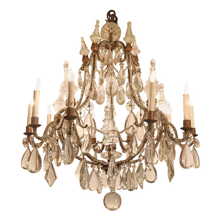 French 10Light Chandelier For Sale at 1stDibs