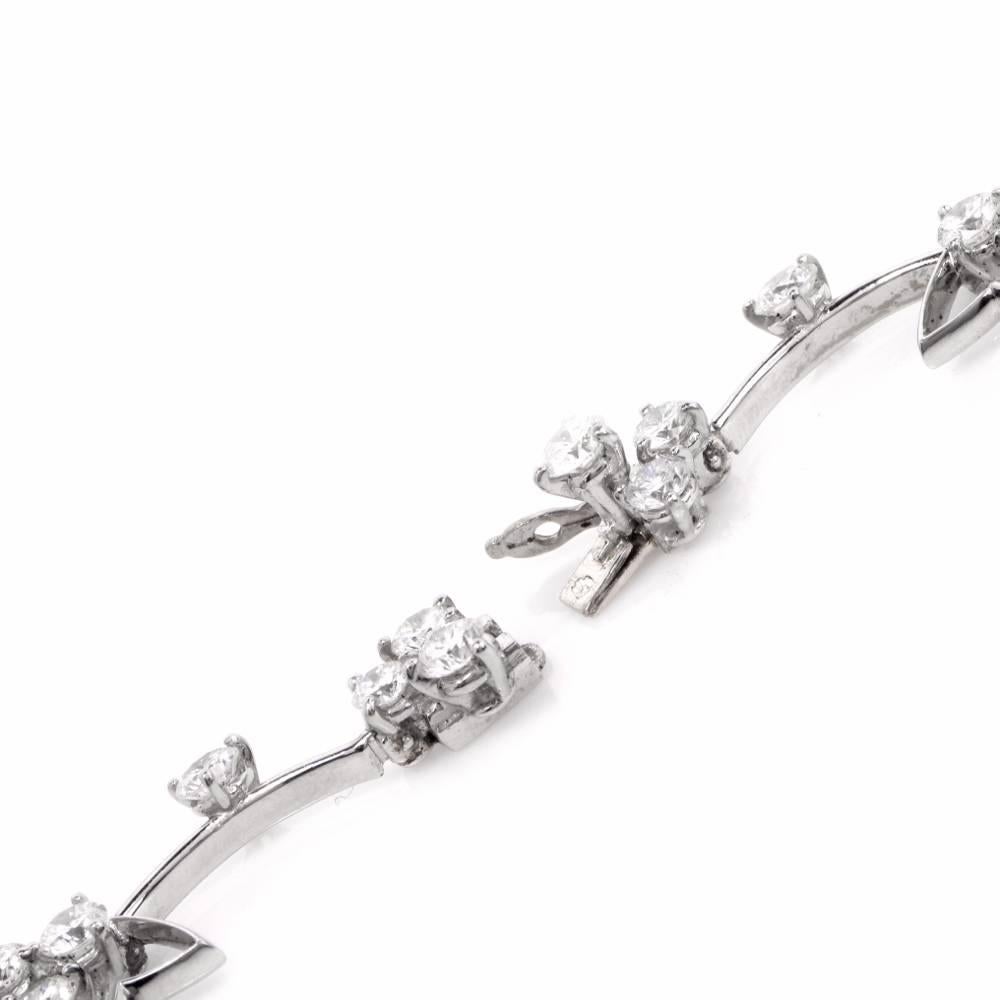 Französische 14,38 Karat Diamant Platin Choker Halskette im Angebot 1