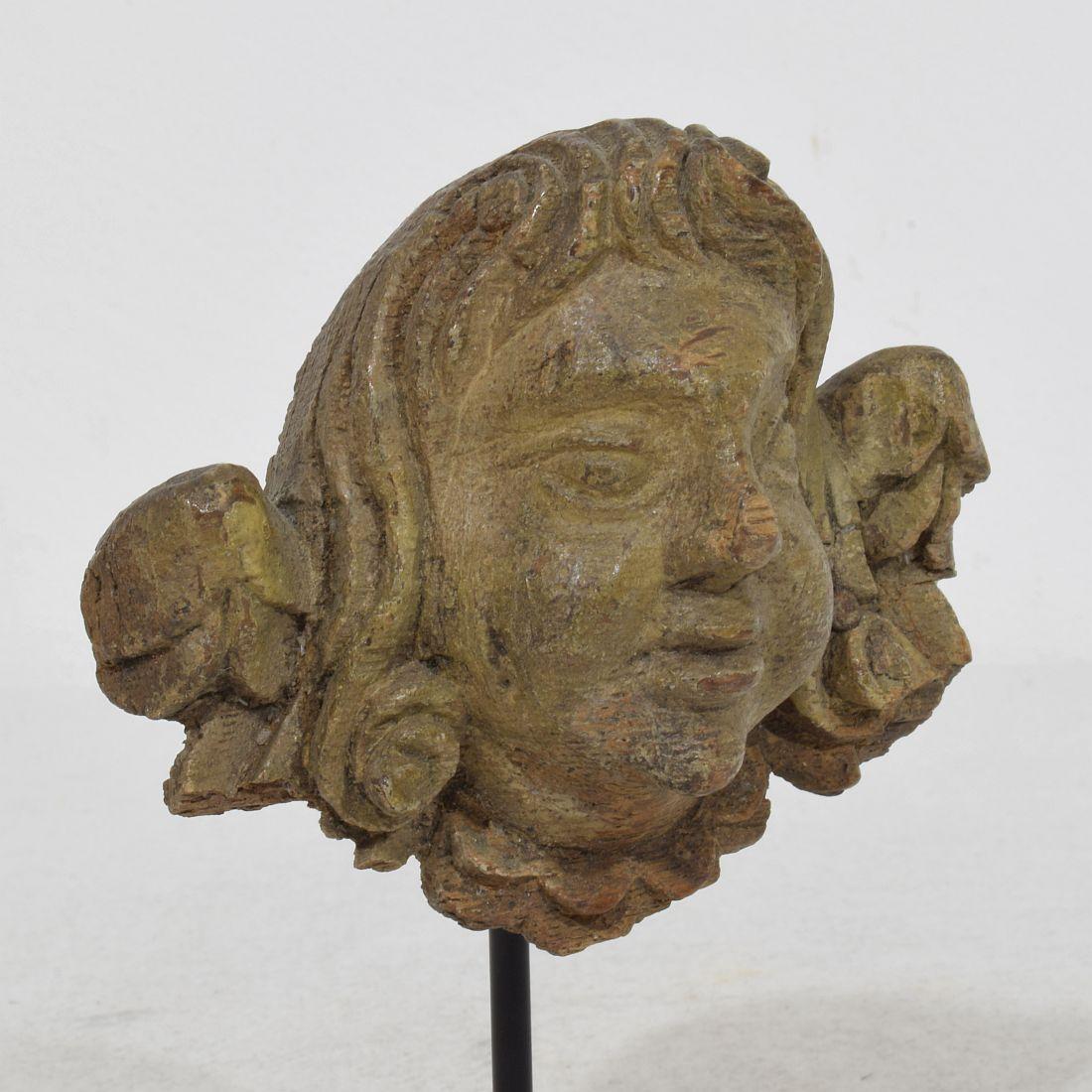 Rinascimento francese in Oak del XVI/XVII secolo, soggetto ad agenti atmosferici  Frammento di angelo in vendita 2