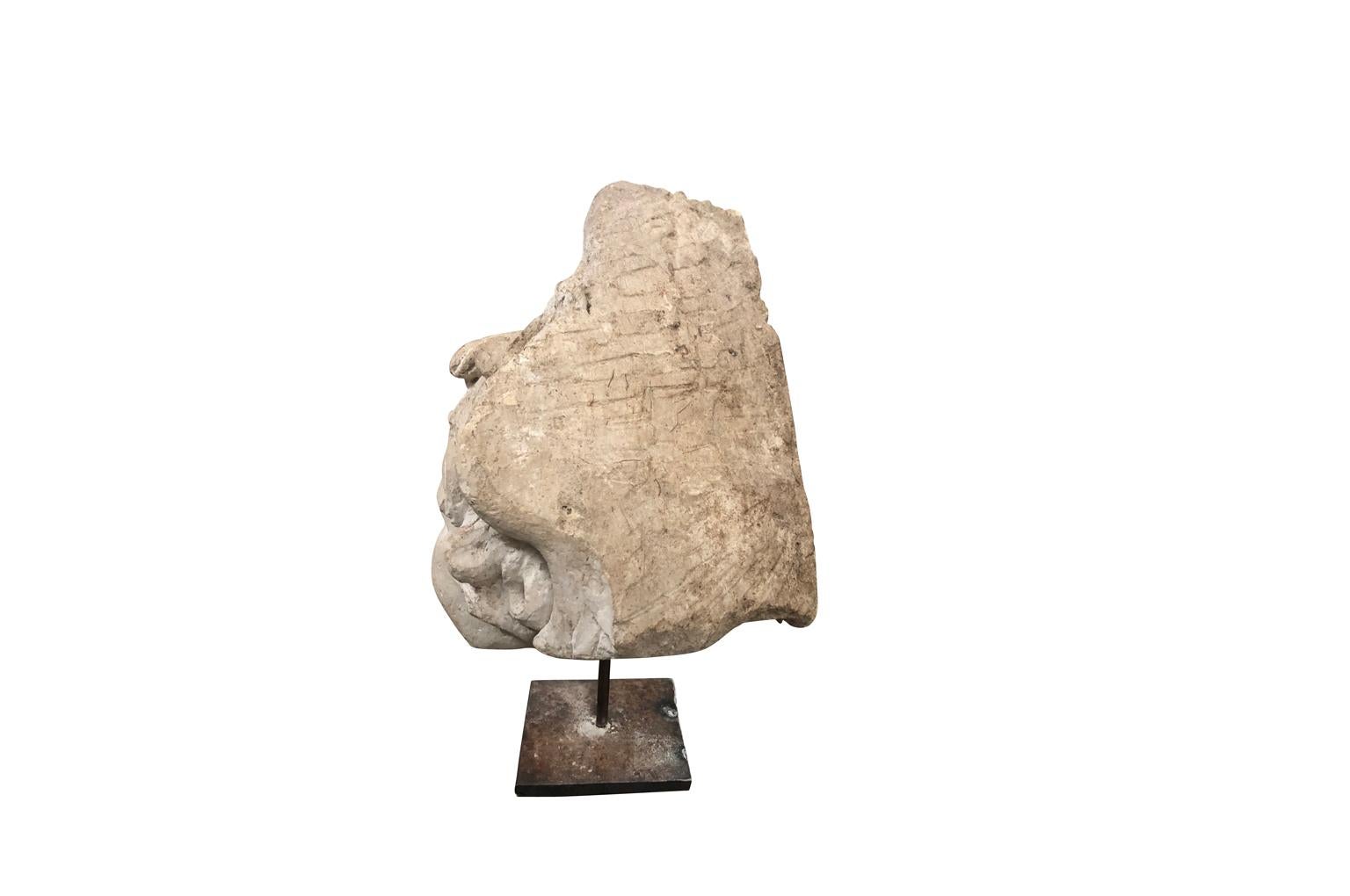 18th Century and Earlier French 16th Century Angel Stone Fragment For Sale