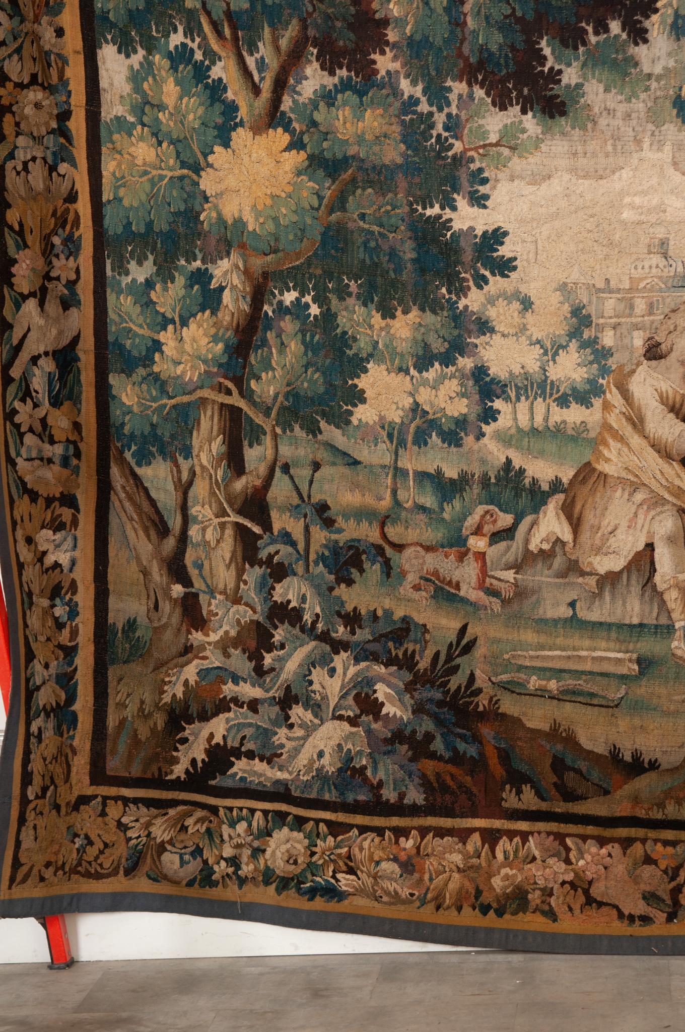 Hand-Woven French 16th Century Antique Audubon Tapestry For Sale