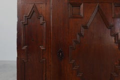 French 16th Century Antique oak hand carved wardrobe