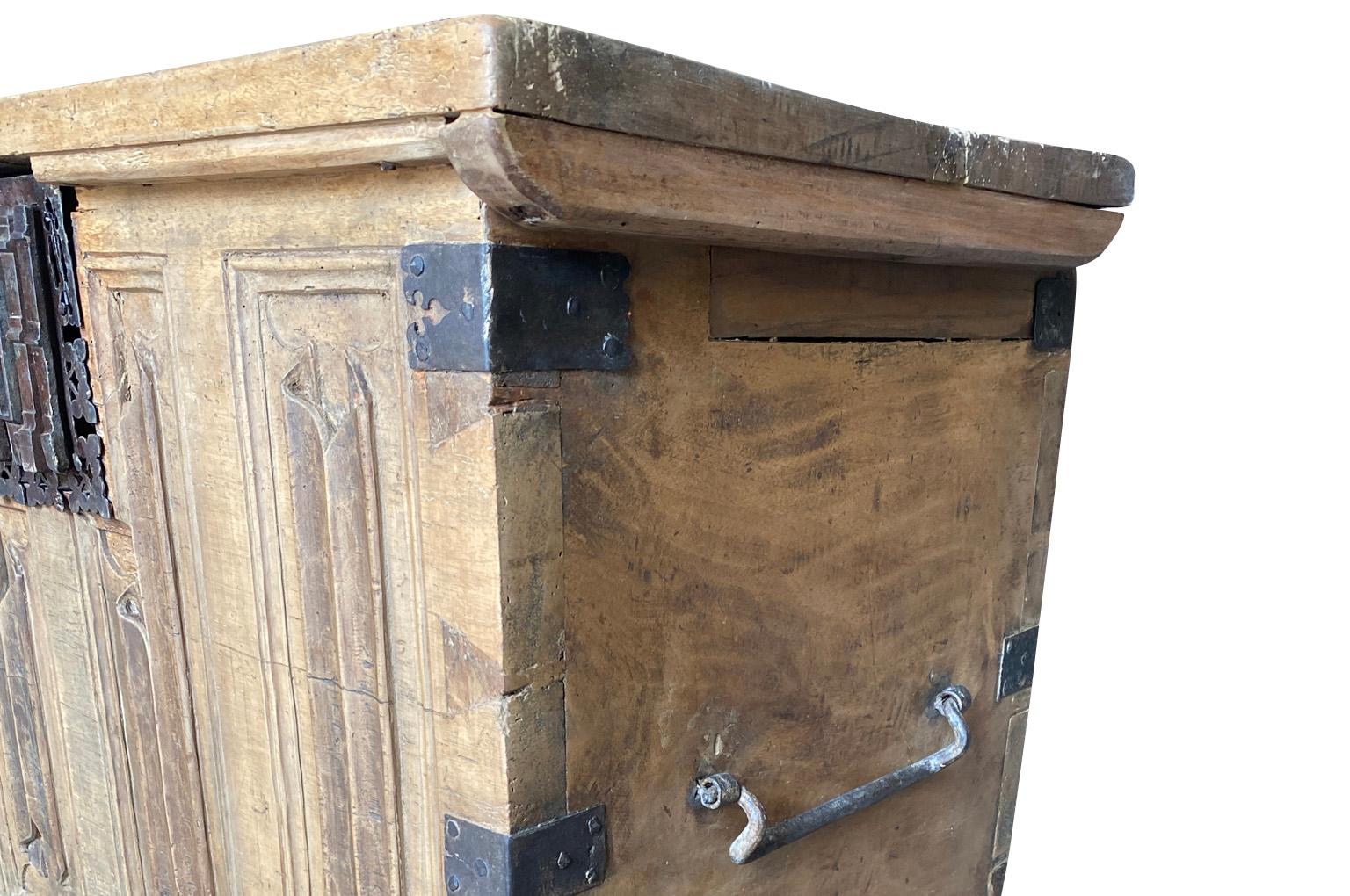 Walnut French 16th Century Coffre, Trunk For Sale