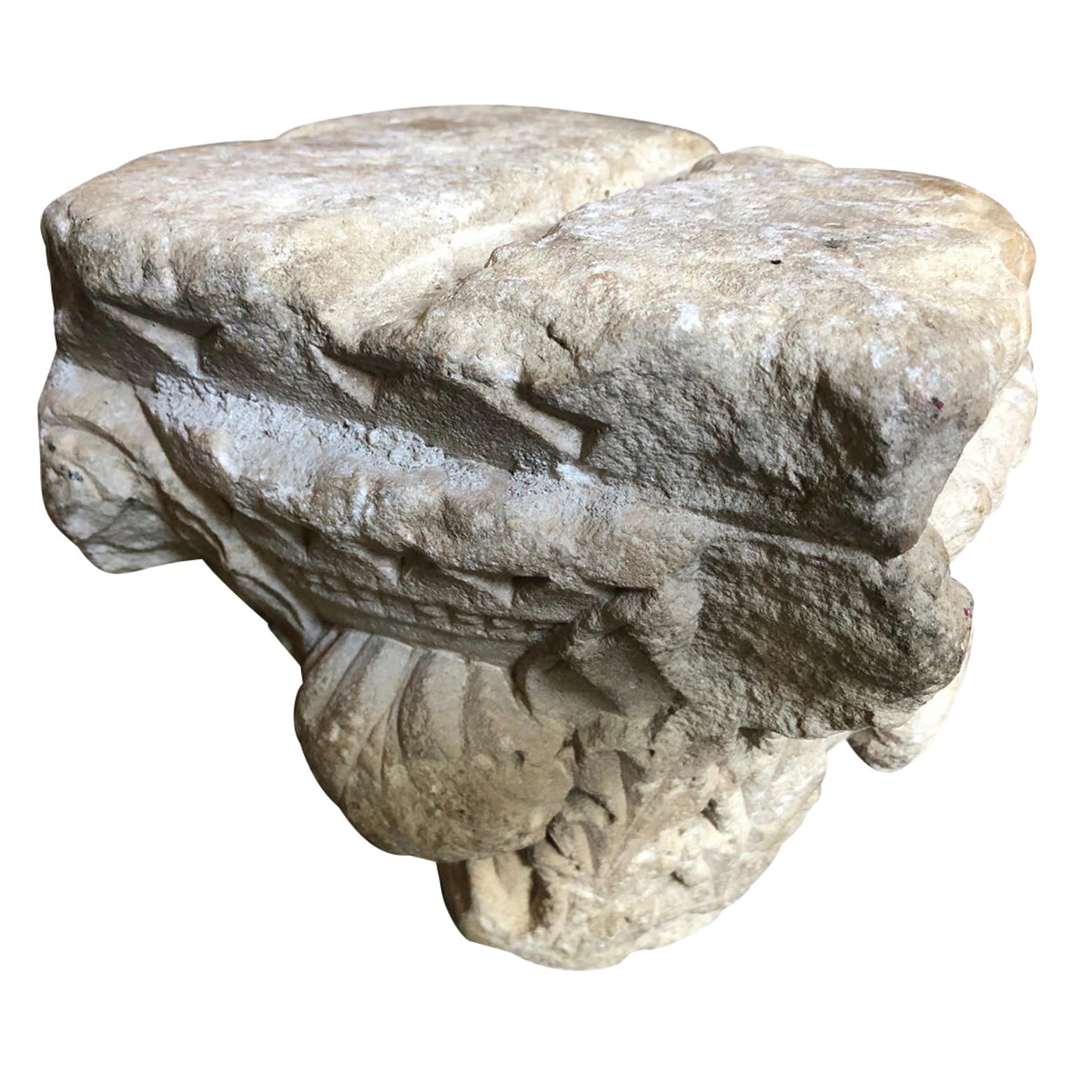French 16th Century Stone Capital Fragment