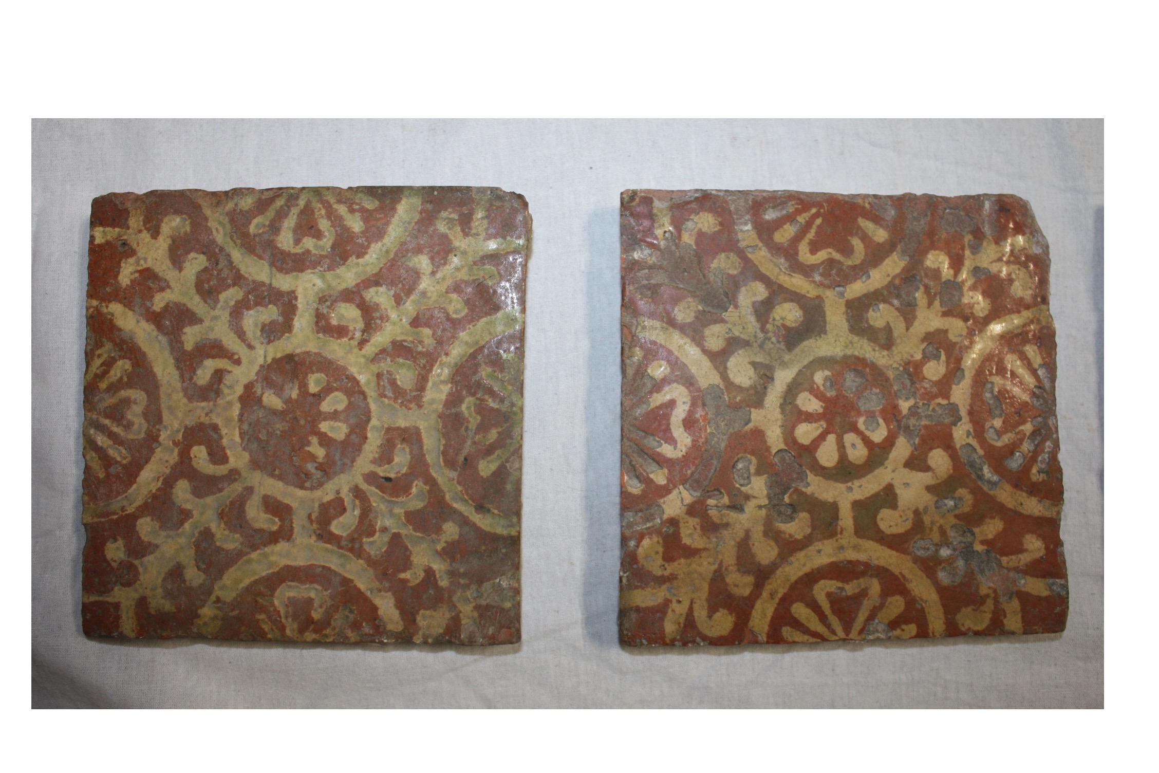 French 16th Century Tiles In Good Condition For Sale In Stockbridge, GA