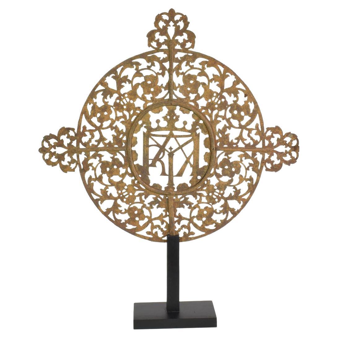French, 17/18th Century, Baroque Metal Procession Ornament