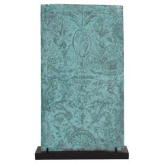 Antique French 17/18th Century Copper Sheet Front Cover of a Book