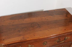 French 1740s Louis XV Two-Drawer Commode with Carved Apron and Cabriole Legs