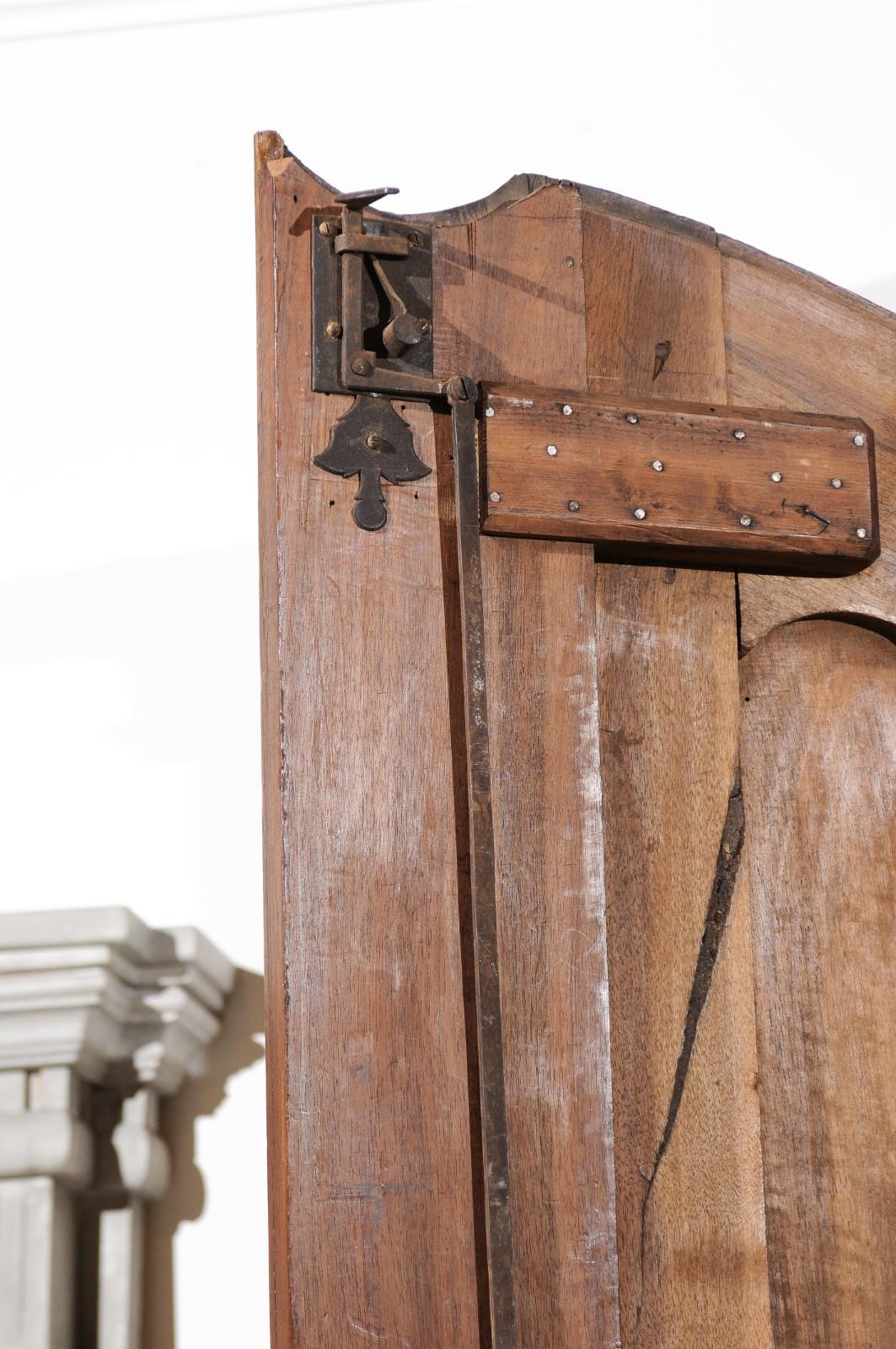 18th Century and Earlier French 1770s Louis XV Cherry Armoire from Provence with Basket and Kissing Doves