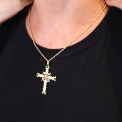FRENCH 1775 Enameled Cross of Saint Louis In 18Kt Gold With Diamonds And Emerald
