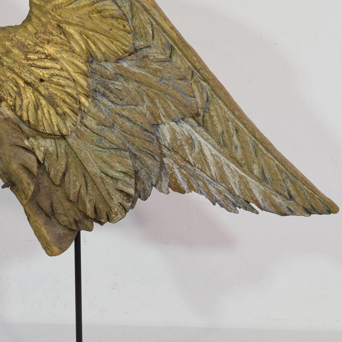 French 17th/18th Century, Carved Oak Wing of an Angel 2