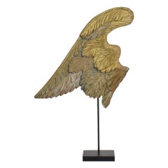 French 17th/18th Century, Carved Oak Wing of an Angel