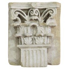 Antique French 17th/ 18th Century Carved Stone Capital