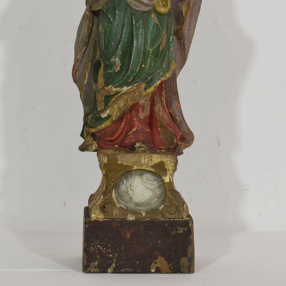 French 17th/18th Century Carved Wooden Saint Peter 6