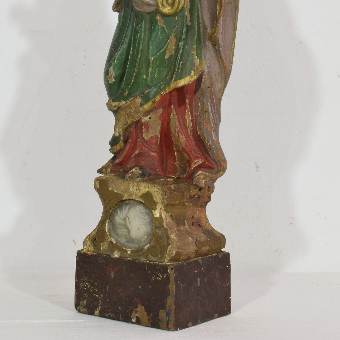 French 17th/18th Century Carved Wooden Saint Peter 7