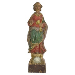 French 17th/18th Century Carved Wooden Saint Peter