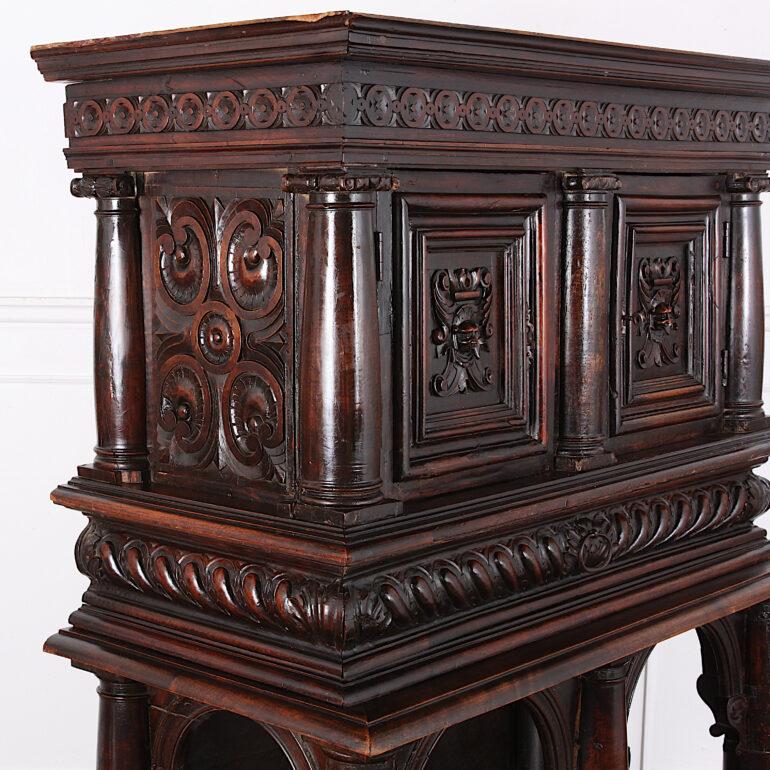 Walnut French 17th Century and Later Cabinet on Stand For Sale