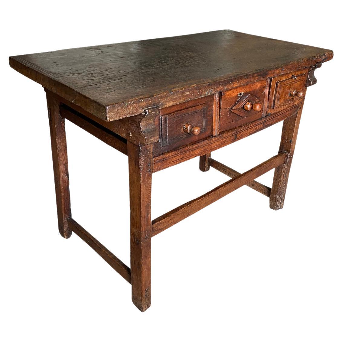 French 17th Century Arte Populaire Side Table For Sale