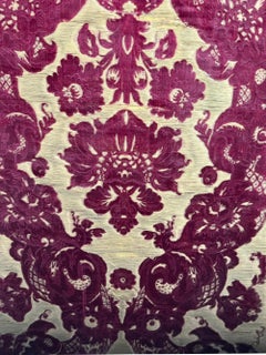 Barockes Seidendamast-Textil aus dem 17. Jahrhundert