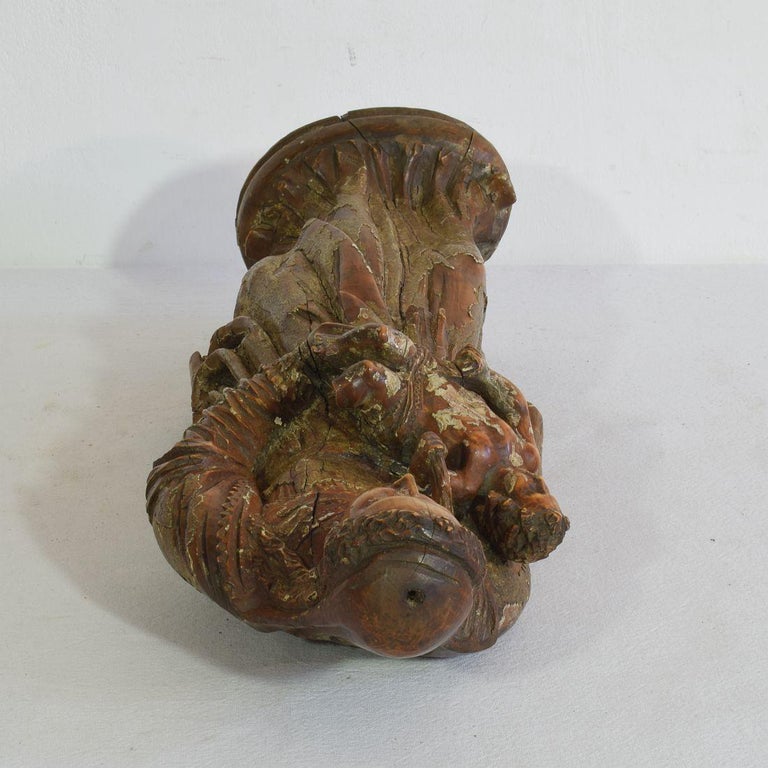 French 17th Century Baroque Wooden Madonna with Child at 1stDibs