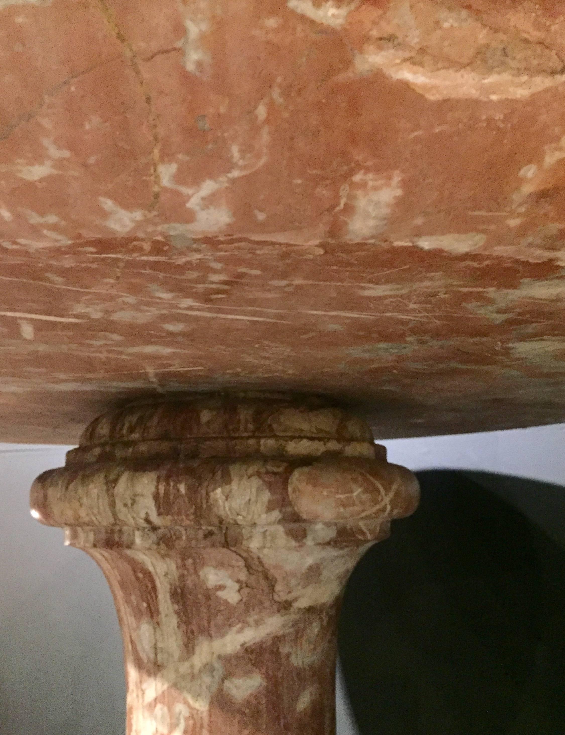 A French 17th Century Breche Marble Font In Fair Condition For Sale In Armadale, Victoria