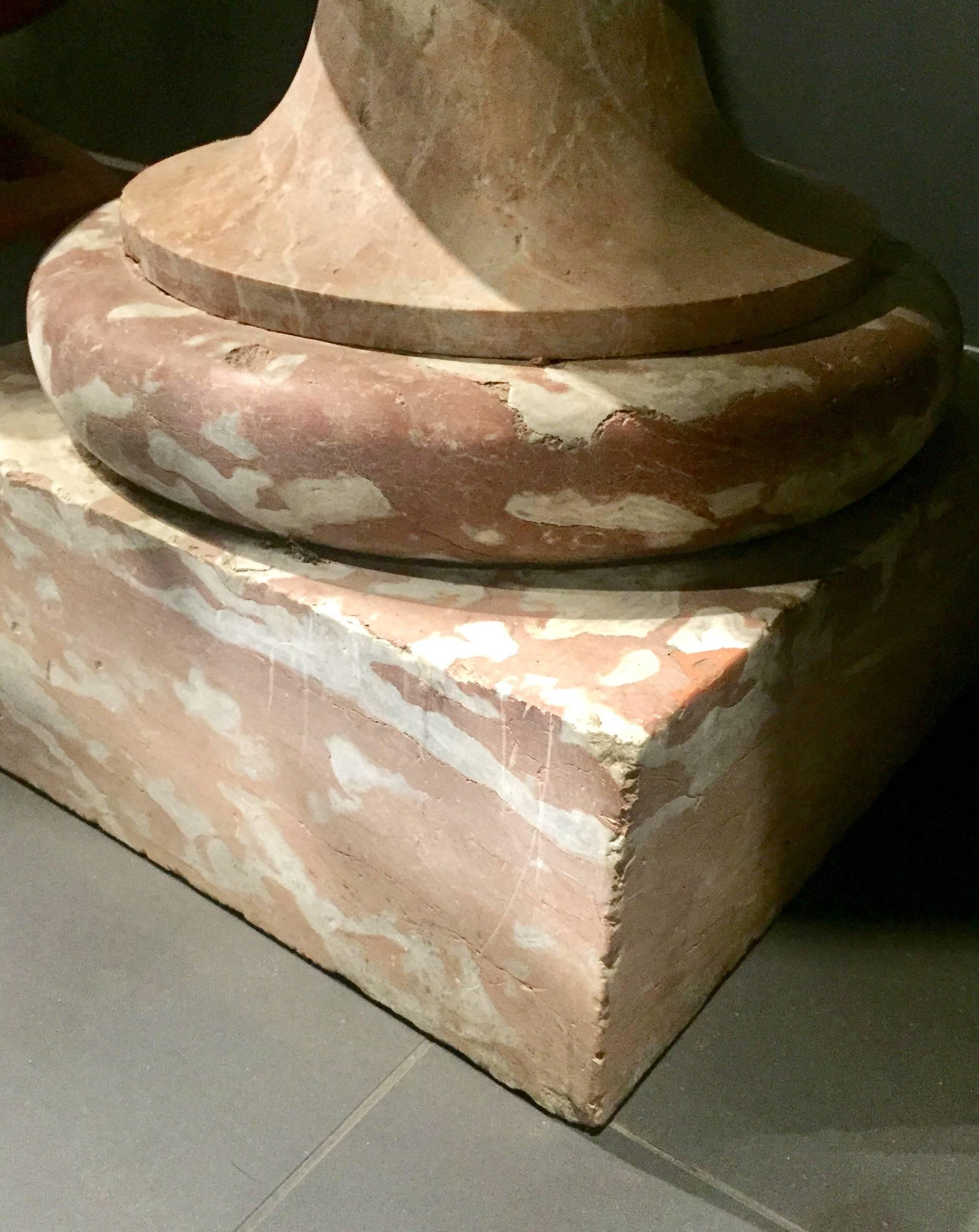 18th Century and Earlier A French 17th Century Breche Marble Font For Sale