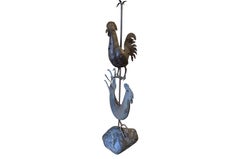 French 17th Century Double Coq - Rooster Sculpture