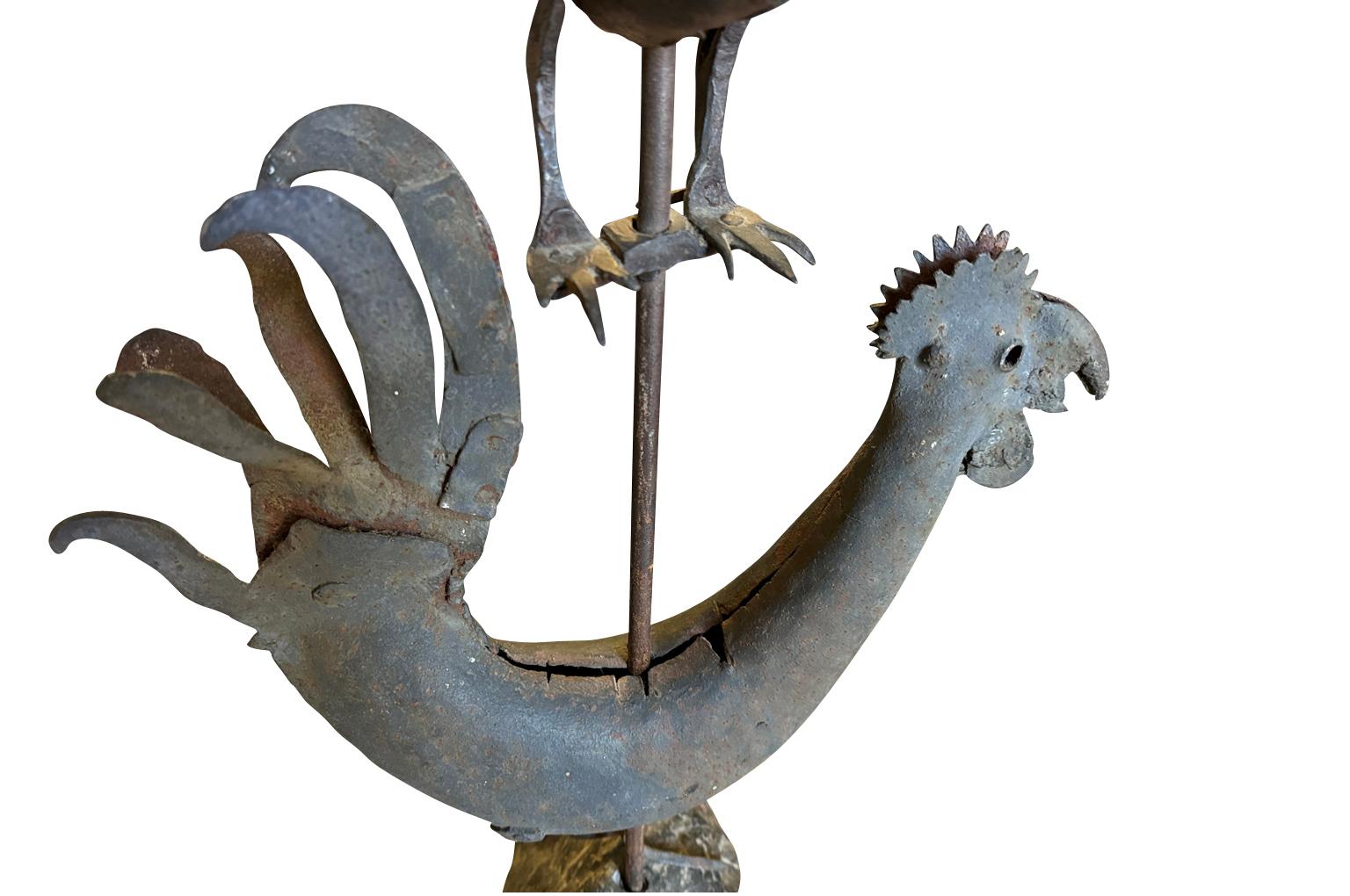 Double Coq - Sculpture française du 17ème siècle en vente 3