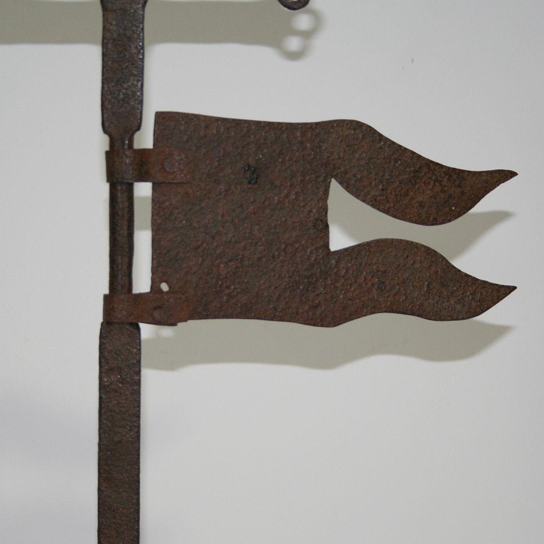 French 17th Century Forged Iron Weathervane 6