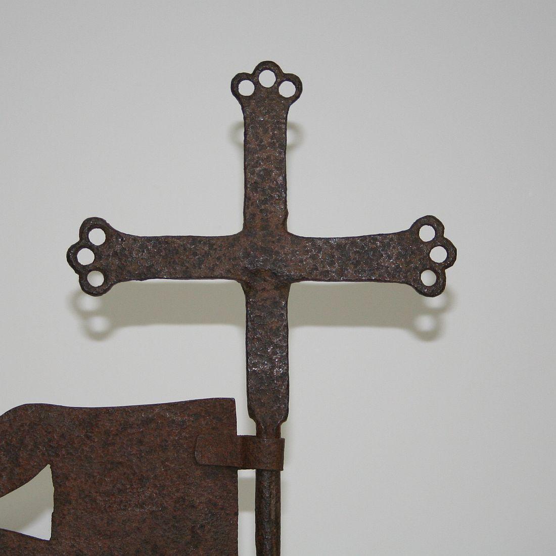 French 17th Century Forged Iron Weathervane 2
