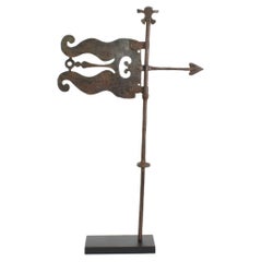 Antique French, 17th Century, Forged Iron Weathervane