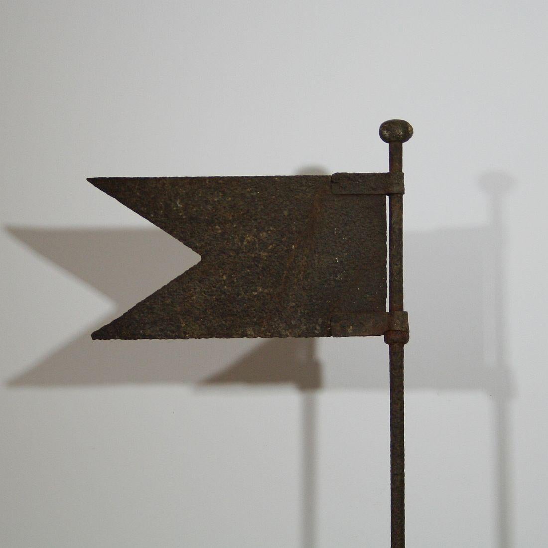 French 17th Century Hand-Forged Iron Weathervane 2