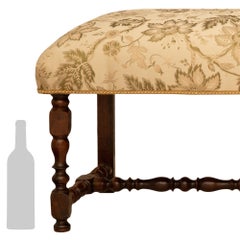 Banc en noyer de style Louis XIV du XVIIe siècle