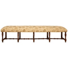 French 17th Century Louis XIV St. Walnut Bench